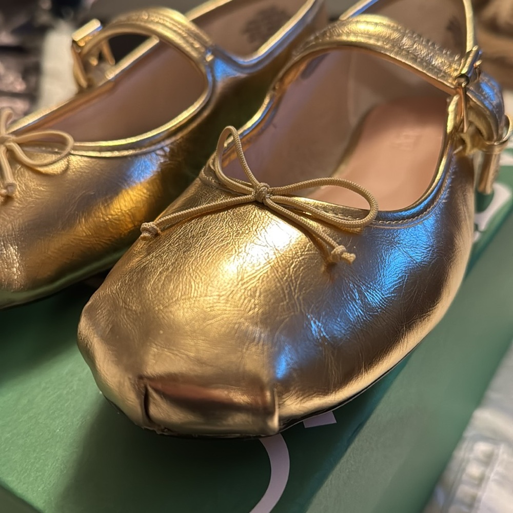 J.Crew Logan Mary Jane ballet flats shoes
crinkled metallic leather CC021 - Picture 7 of 12